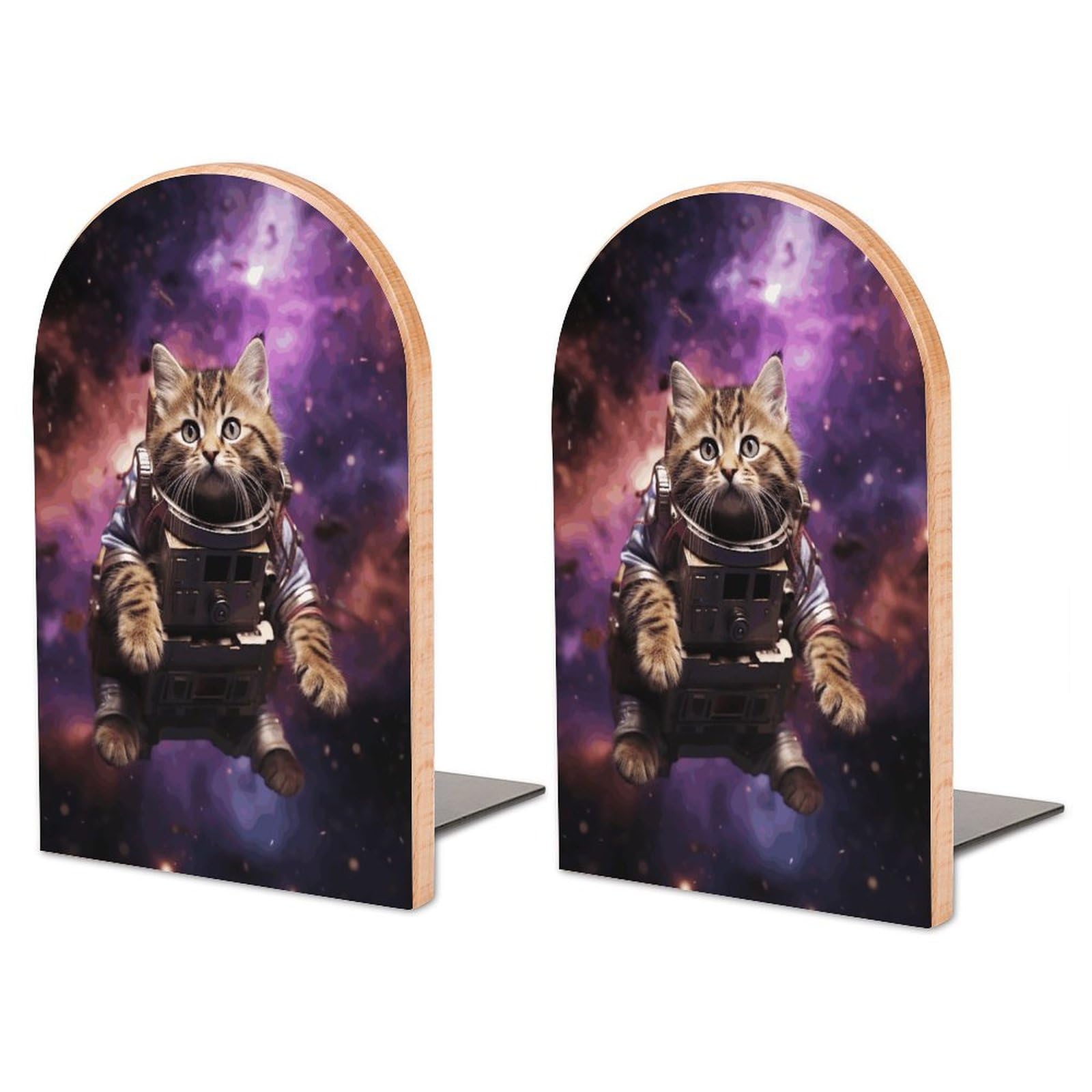Supports de livres chat dans l'espace idée cadeau décoration