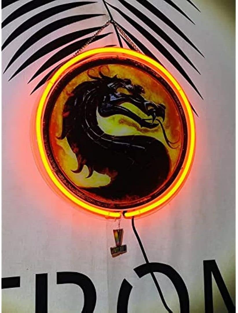 12in Mortal Kombats Neon Sign Acrylic Beer Pub Bar Handmade Wall Decor Neon Light
