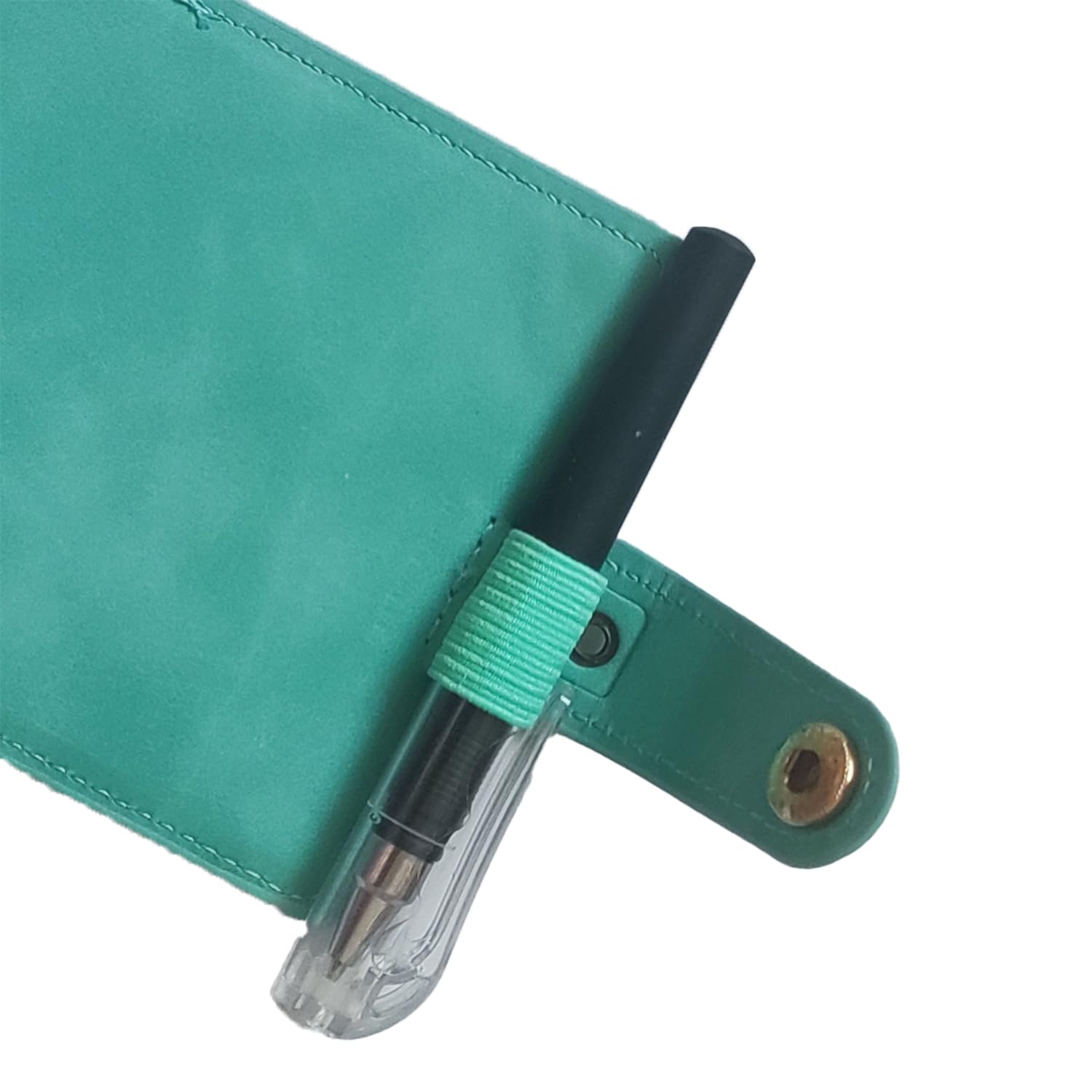 Teanea Bloc de notas pequeño recargable con cordón y bolígrafo, bloc de notas para ancianos, azul claro + 1 recambio