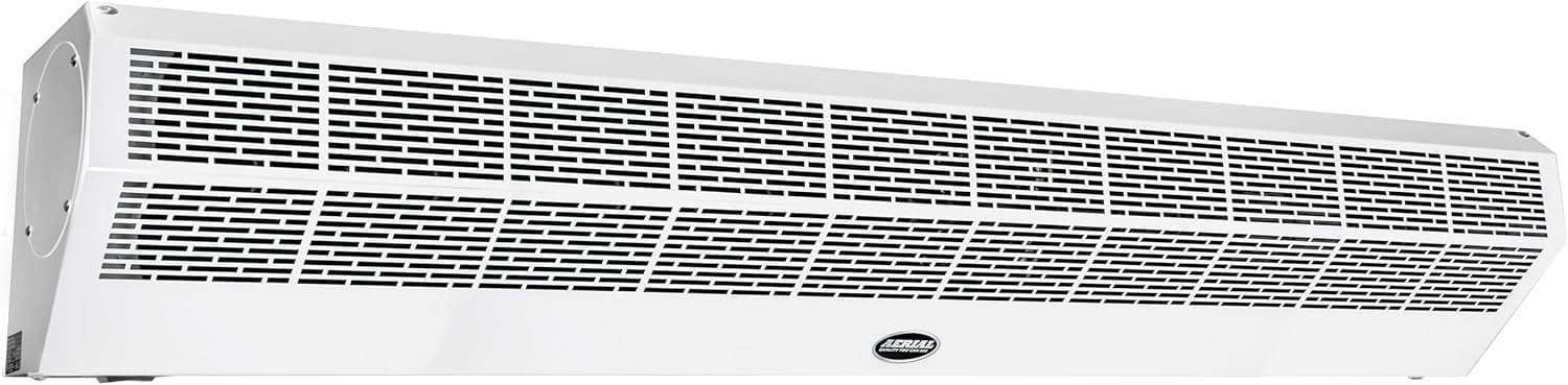 DuraSteel Wall Mounted Air Curtains for Doors Commercial - 60 Inch White Fly Fans - Super Power Over Door Fan with MS Switch - Sliding Under Door Fans to Move Air Curtain Blower Keep Flies Bugs Out