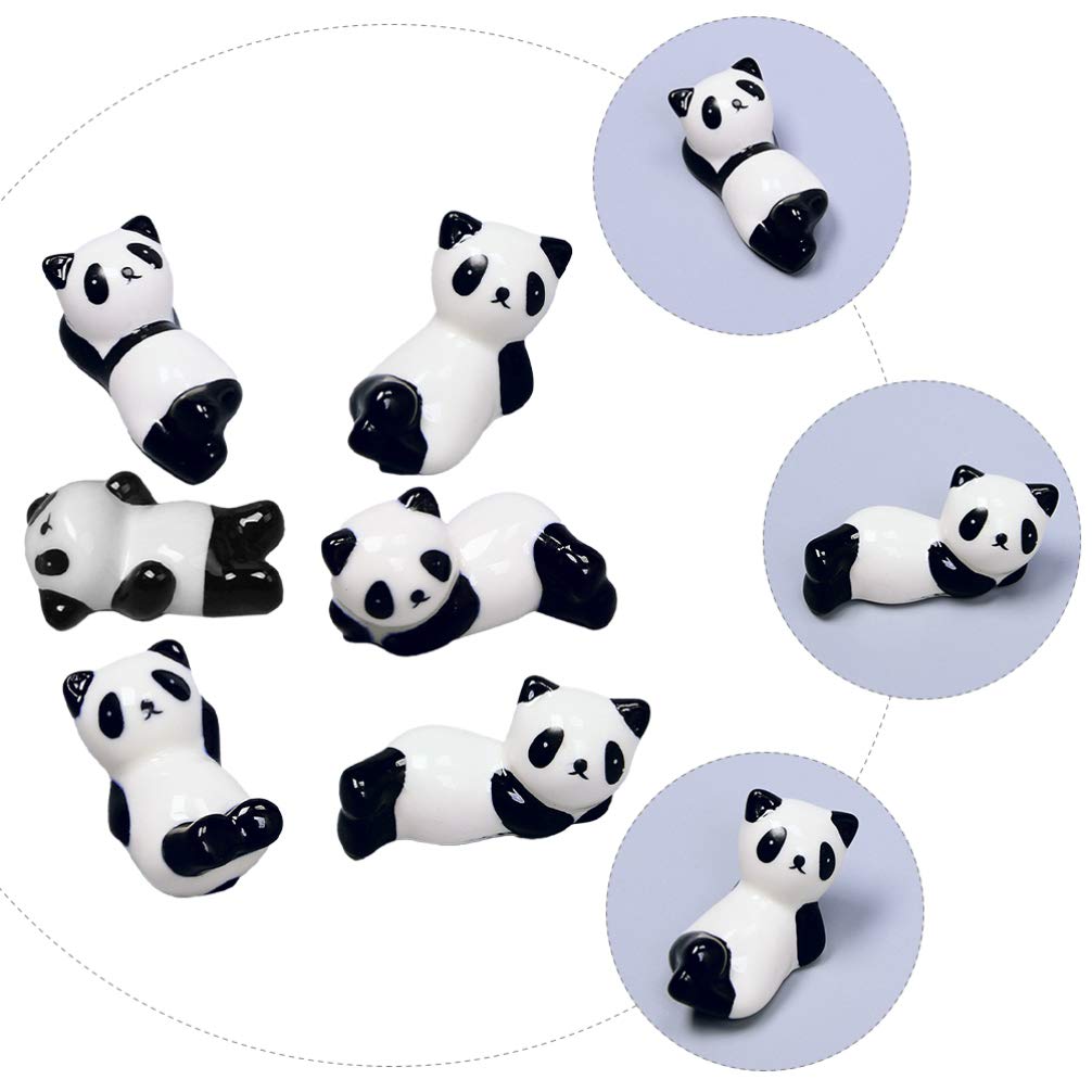 6pcs Chopstick Rest Cute Chopsticks Chopsticks Panda Pen Watercolor Brush Holder Paint - Adorable Ceramic Panda Chopsticks Rest- Rack Stand Chopstick Holder