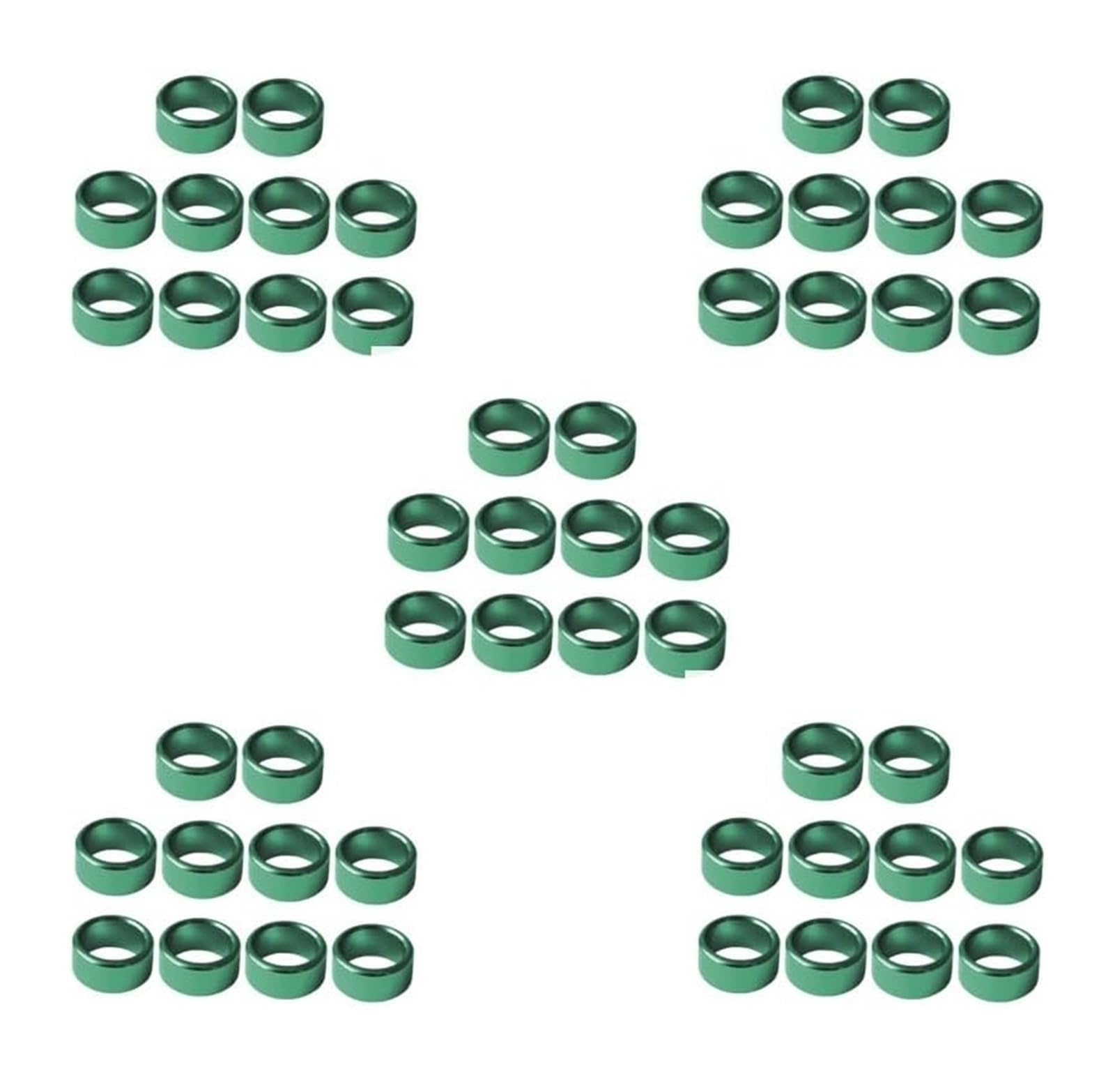 Identyfikacja za pomocą obrączek na nogi ptaków, Otwarte aluminiowe pierścienie na nogi ptaka zielone 10mmx6mm 10 szt(5 Set Ofgreen)
