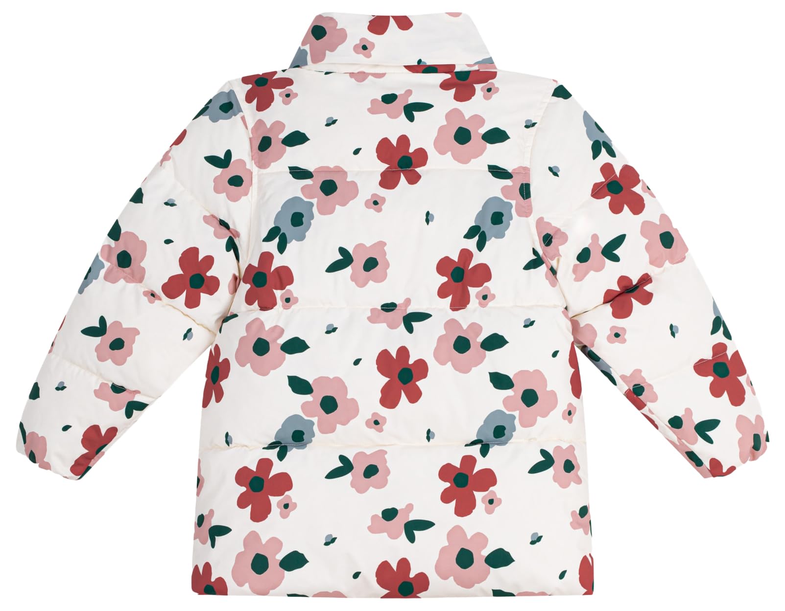 Petit Bateau Piumino Bambino con Fiori, 10 Anni, Milk/Multico