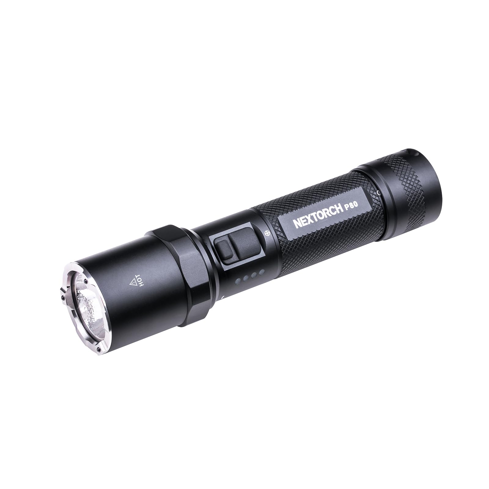 Nextorch P80B Linterna recargable de alto lúmenes, potente linterna táctica LED de 2100 lúmenes con 5 modos y estroboscópica para trabajo nocturno, aventura al aire libre, autoprotección, uso diario