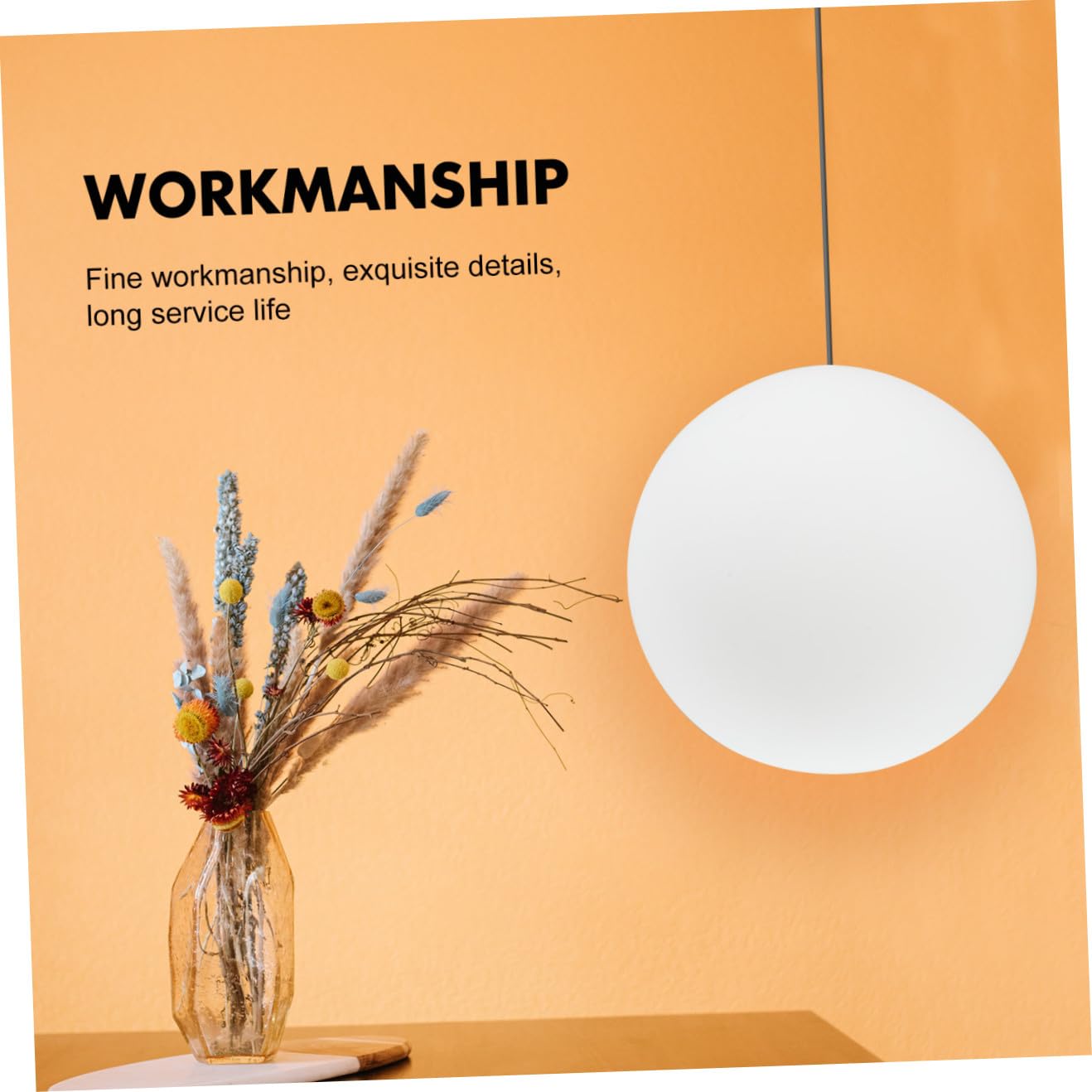 Paralume in Vetro Sferico Satinato Copertura Leggera Per Lampada Sospesa Decorativa Da Interno Foro Centrale 5,5 Cm Per Uso Domestico e Sostituzione Paralume Danneggiato