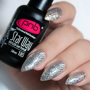 PNB silver gel nail polish 185