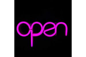 Open Sign Pink: USB Powered LED Sign for Bar, Pub, Ice cream Truck & Spa