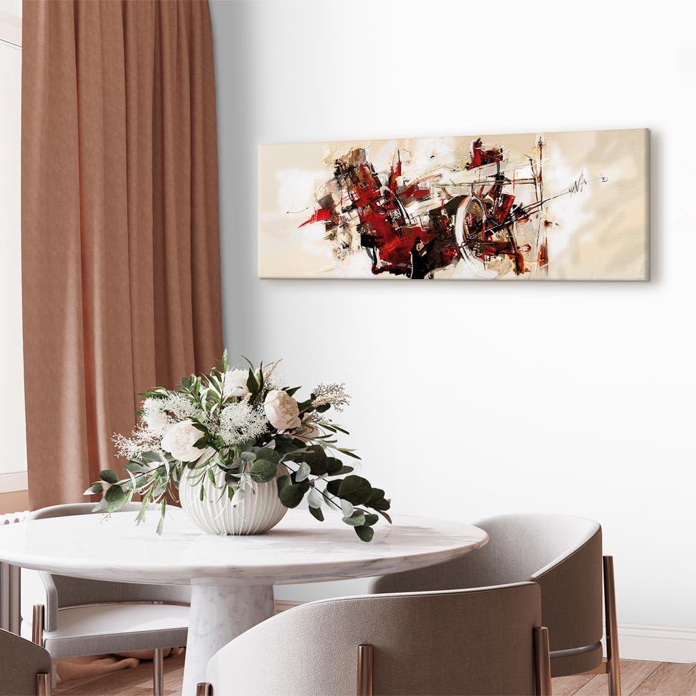 murando - Quadro in Rilievo Astratti Beige 120x40 cm 1 Pezzo su Tela Strutturata XXL Grande - Quadri Moderni Soggiorno - Stampe da Parete Moderno - Stampa Artistica Dipinta a Mano - Moderno 0101-59