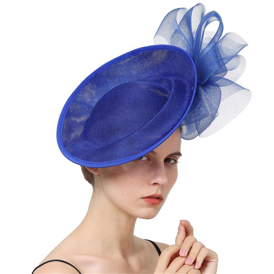 Lmtossey Fascinator - Cappelli in rete con motivo floreale, accessori per capelli da sposa