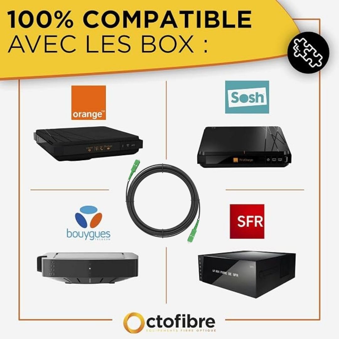 Cavo in fibra ottica SC/APC a SC/APC monomodale G657A1, Cavo FTTH LSZH Interno/Esterno, Simplex 2mm, Bassa perdita di inserimento - 30 metri