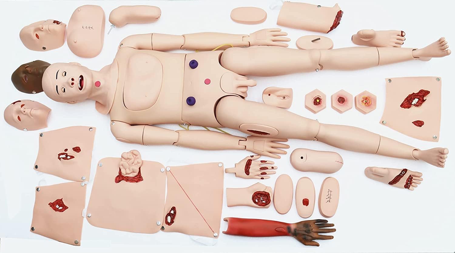 Fortgeschrittener anatomischer Krankenpflege-Trainingssimulator mit vollem Funktionsumfang, Modell eines Alten Mannes, Trauma-Erste-Hilfe-Notfallbohrer, medizinischer Dummy