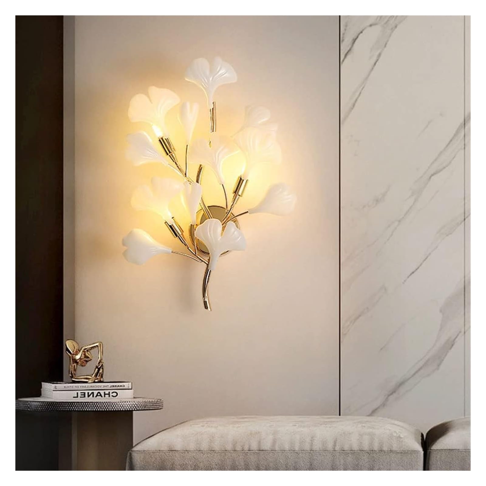 Współczesna i minimalistyczna lampa ścienna LED, do użytku wewnątrz i na zewnątrz, nowoczesna, prostokątna, wodoodporna IP65, z czujnikiem ruchu, idealna na taras, s