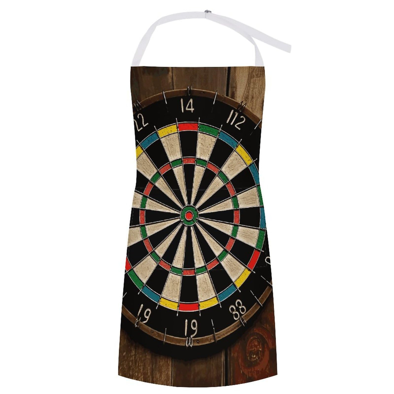 Kitchen Apron An Apron With Dart Board Printing Pockets Funny Apron For Cooking And Baking, Style, 70x80cm