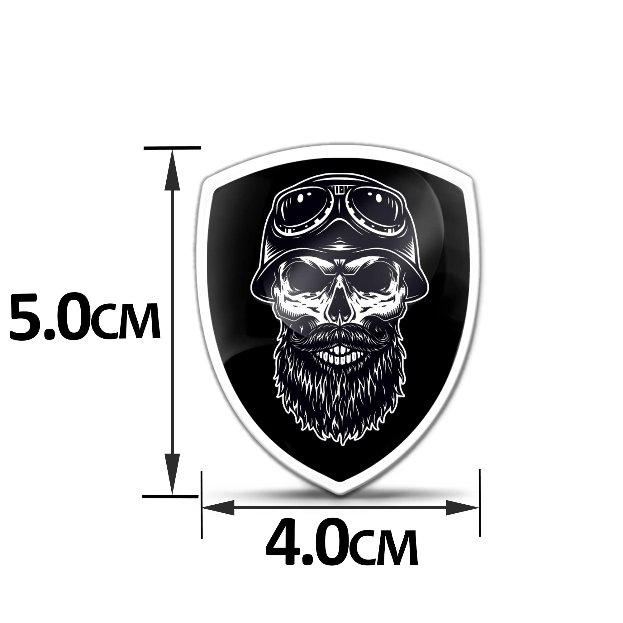 Autocollants Voiture 3D En Silicone – Moto/Vélo/Casque – Performance Blanc Brillant X2