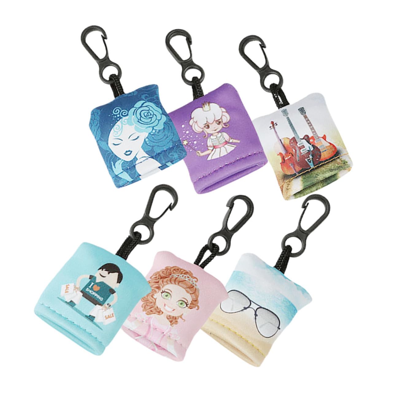 Didiseaon 30 Piezas llavero gafas de tela limpiador de pantallas de limpieza para gafas limpiadoras húmedas para cristales de ojos