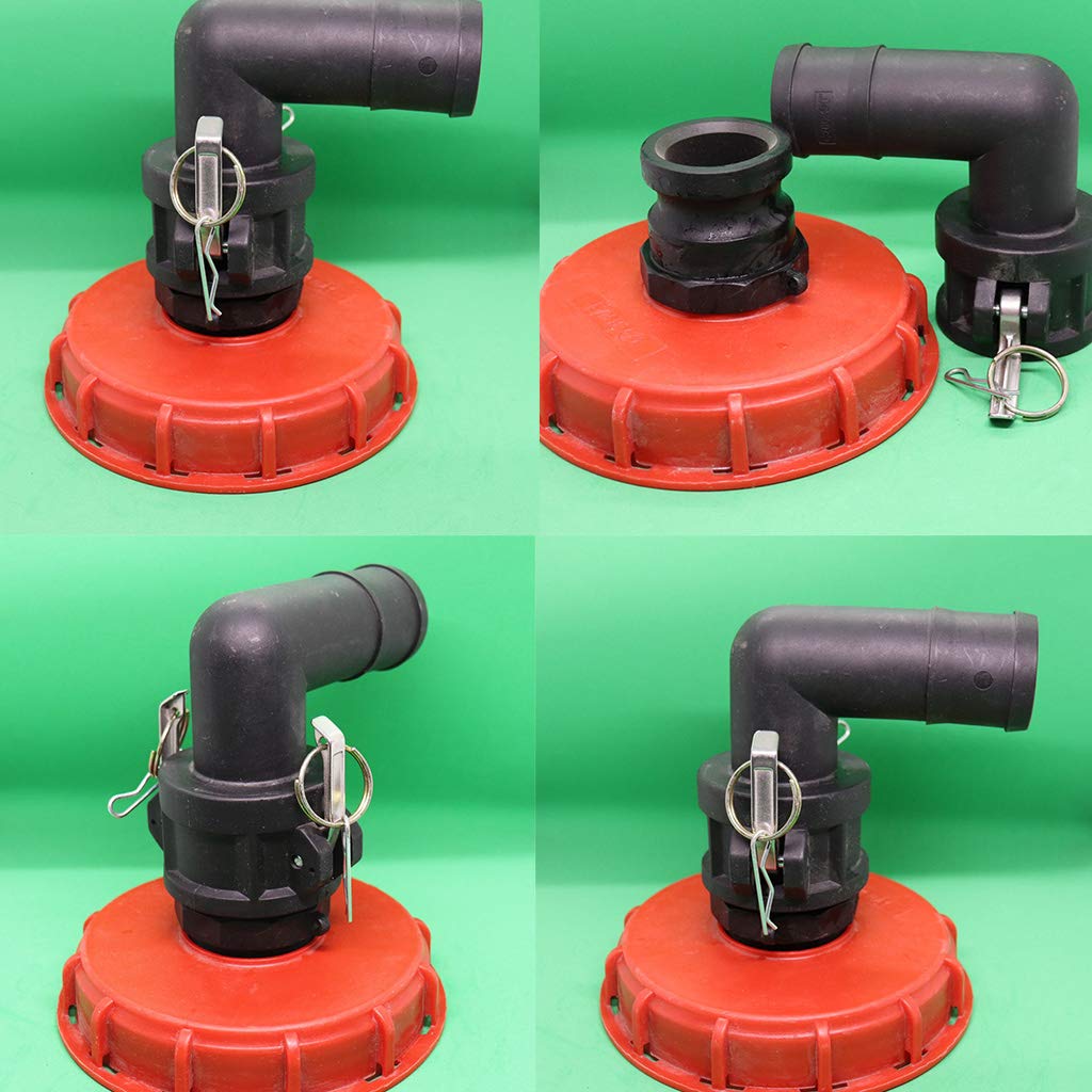 IBC - Adaptador de tapón de tapa de tanque con conector de ventilación de agua, bola de enchufe para herramienta de tejer a prueba de fugas y polvo