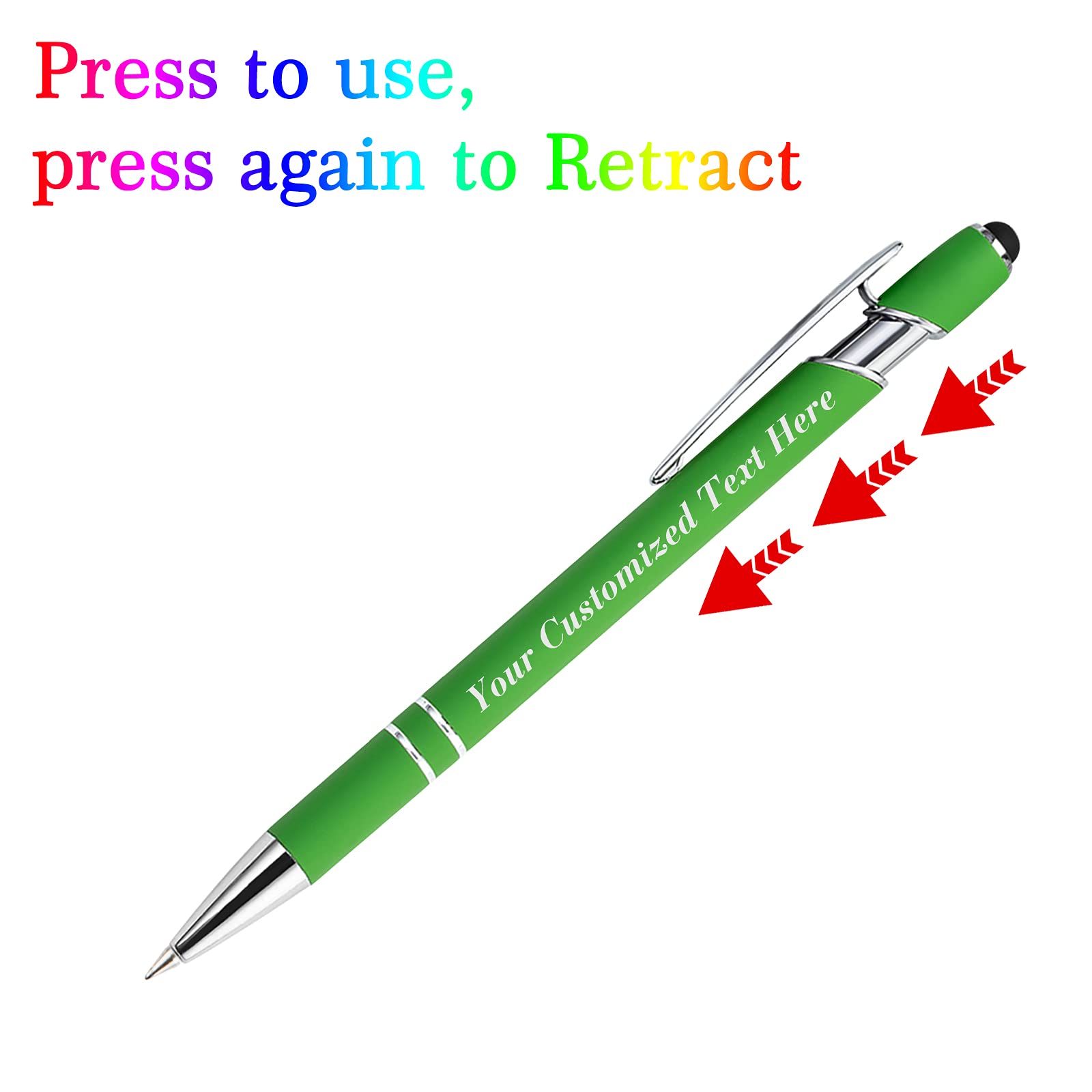 100 Pack Personalised Pens in Bulk with Stylus Tip - Image 5