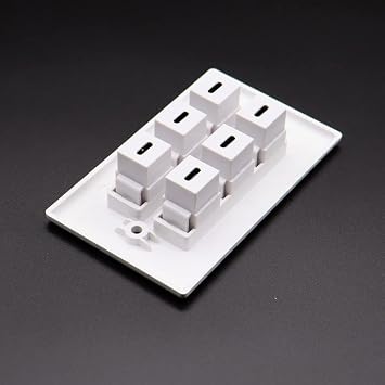 MOTONG 6Ports USB Type C Wall Power Charger Charing Outlet Plate Plug for Phone Tablet Pad