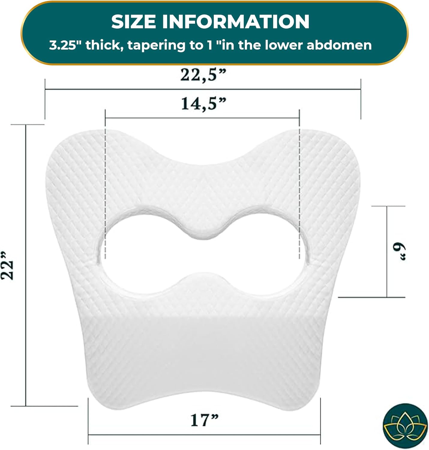 EASY SPA Medical Breast Pillow for Women - Wedge Cushion for Post-Surgery Support, Prone Pillow for After Breast Surgery - Medical Breast Cushion for Prone Therapy & Pain Relief - Bust Sizes(AA-C)