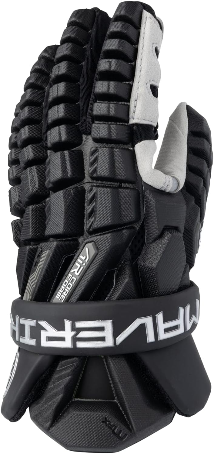 Maverik Max Player Lacrosse Gloves 2028 - Air Core Foam Protection, PowerFlex Flexibility & Aerate Venting for Field Players