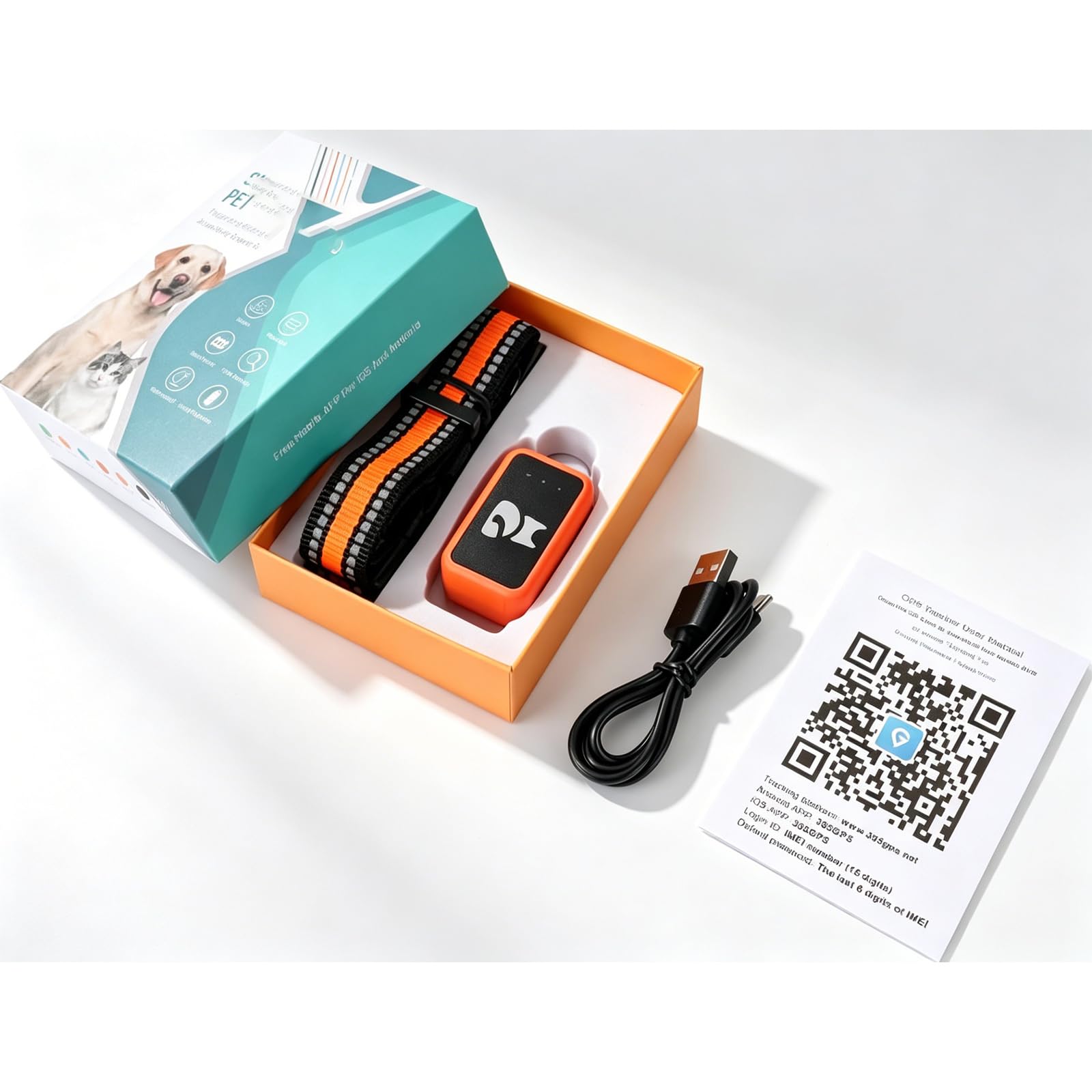 Rastreador GPS Impermeable para Mascotas, Localizador Antipérdida Red Completa, Seguimiento En Tiempo Real, Collar De Seguridad Ajustable, Compatible Tarjeta SIM 4G