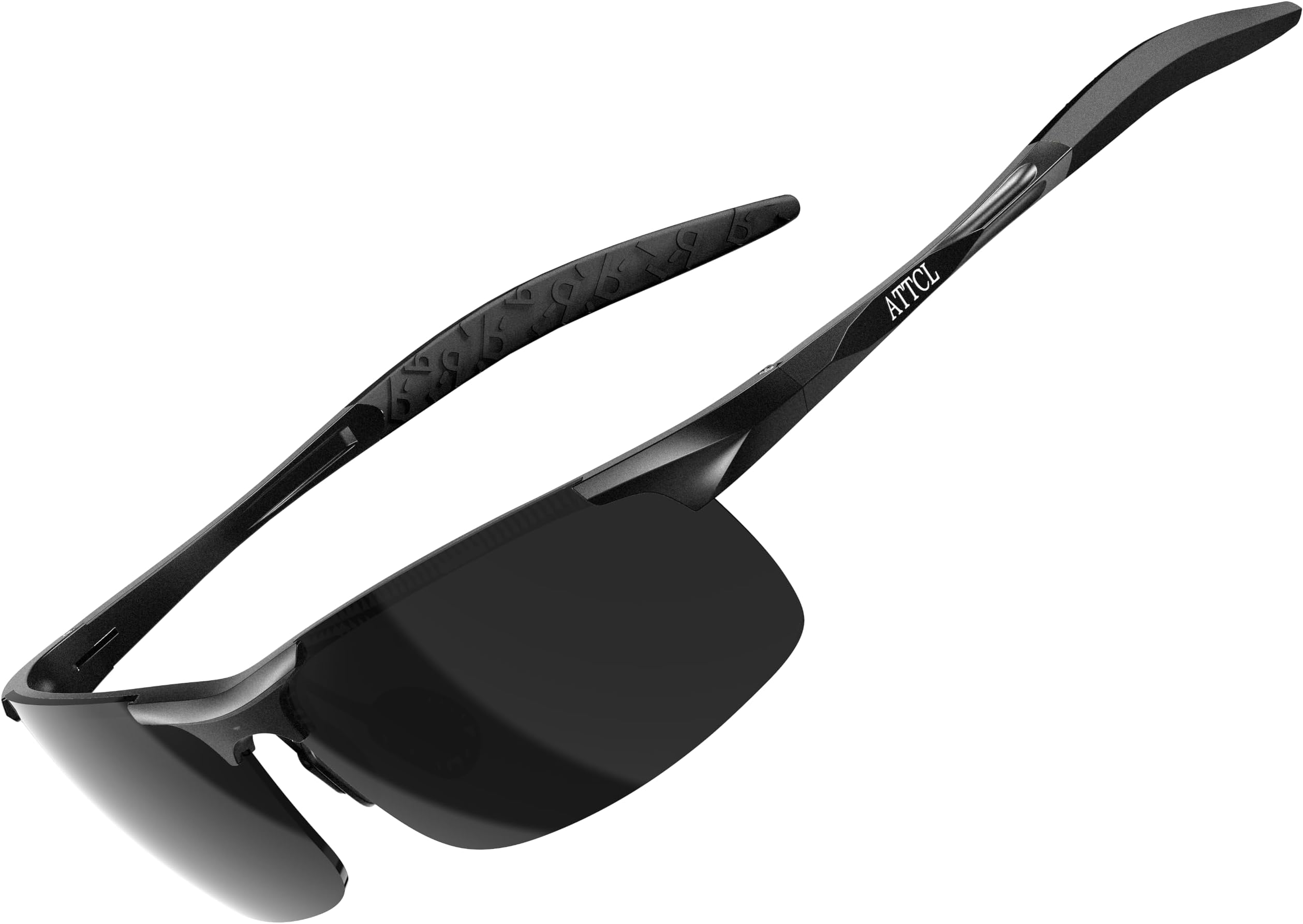 ATTCL Men's Polarised Metal Frame Sunglasses Sports Glasses Al-Mg Metal Frame Ultra Light