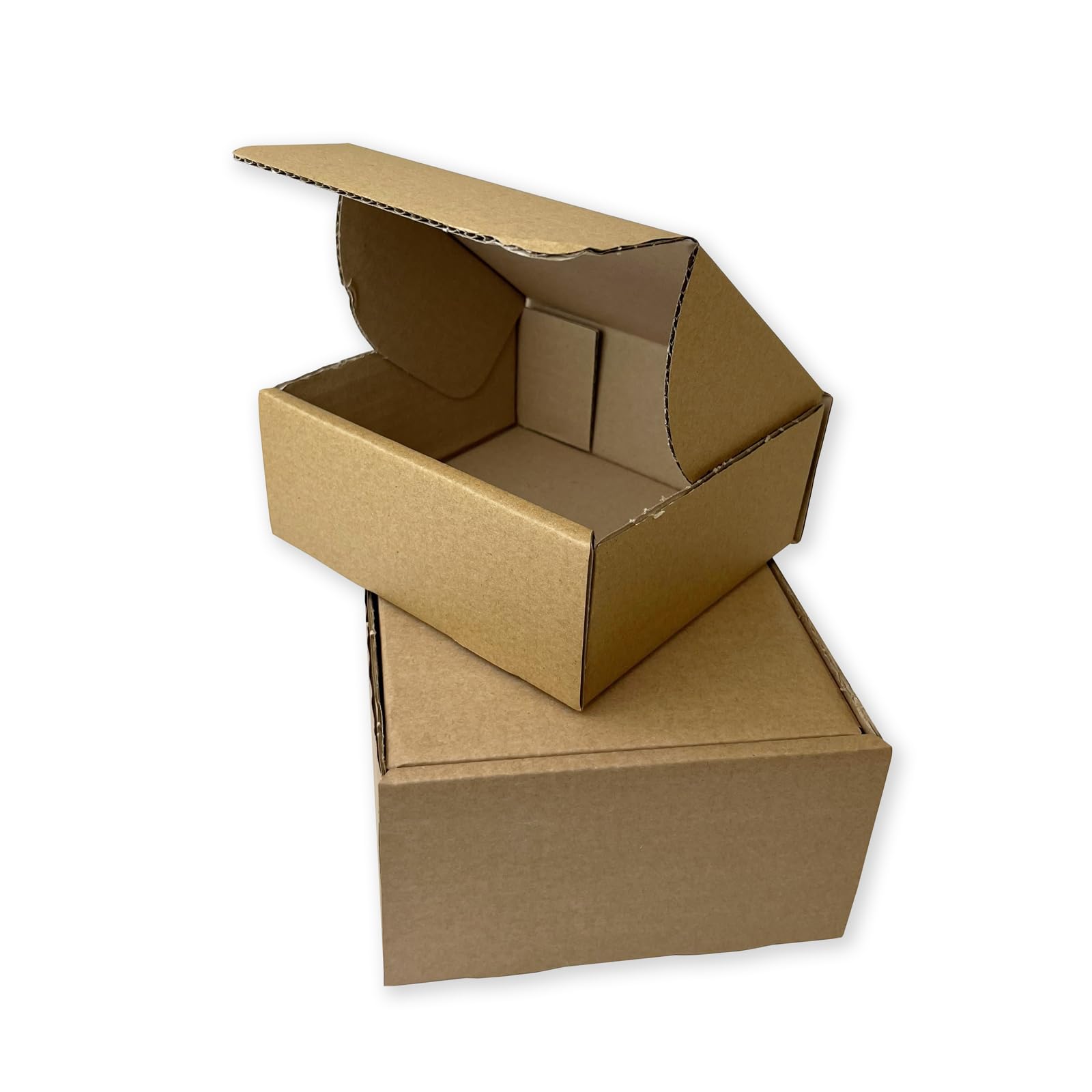 Imballaggi Point - Scatola Fustellata 20 x 10 x 10 cm Cartone Avana Resistente – Per Spedizioni Ecommerce, Documenti, Negozi e Piccoli Oggetti da Consegnare a mano - Set da 200 Pezzi
