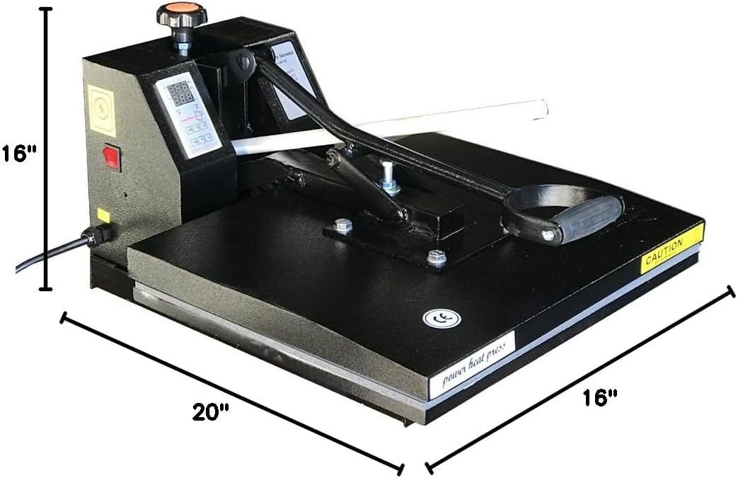 Dimensions of Fancierstudio Heat Press 16x20