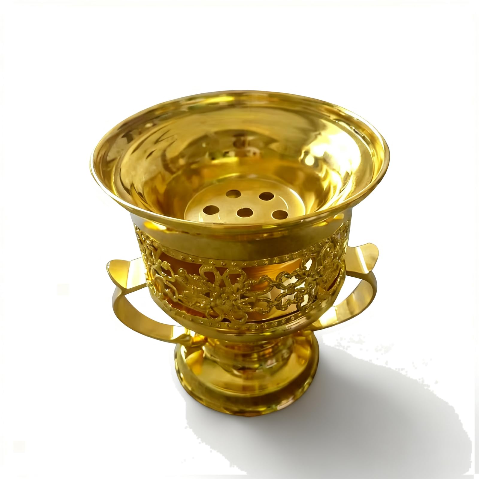 Zambuph Middle Eastern Incense Arabic Incense Burner Alloy Charcoal Burner, M
