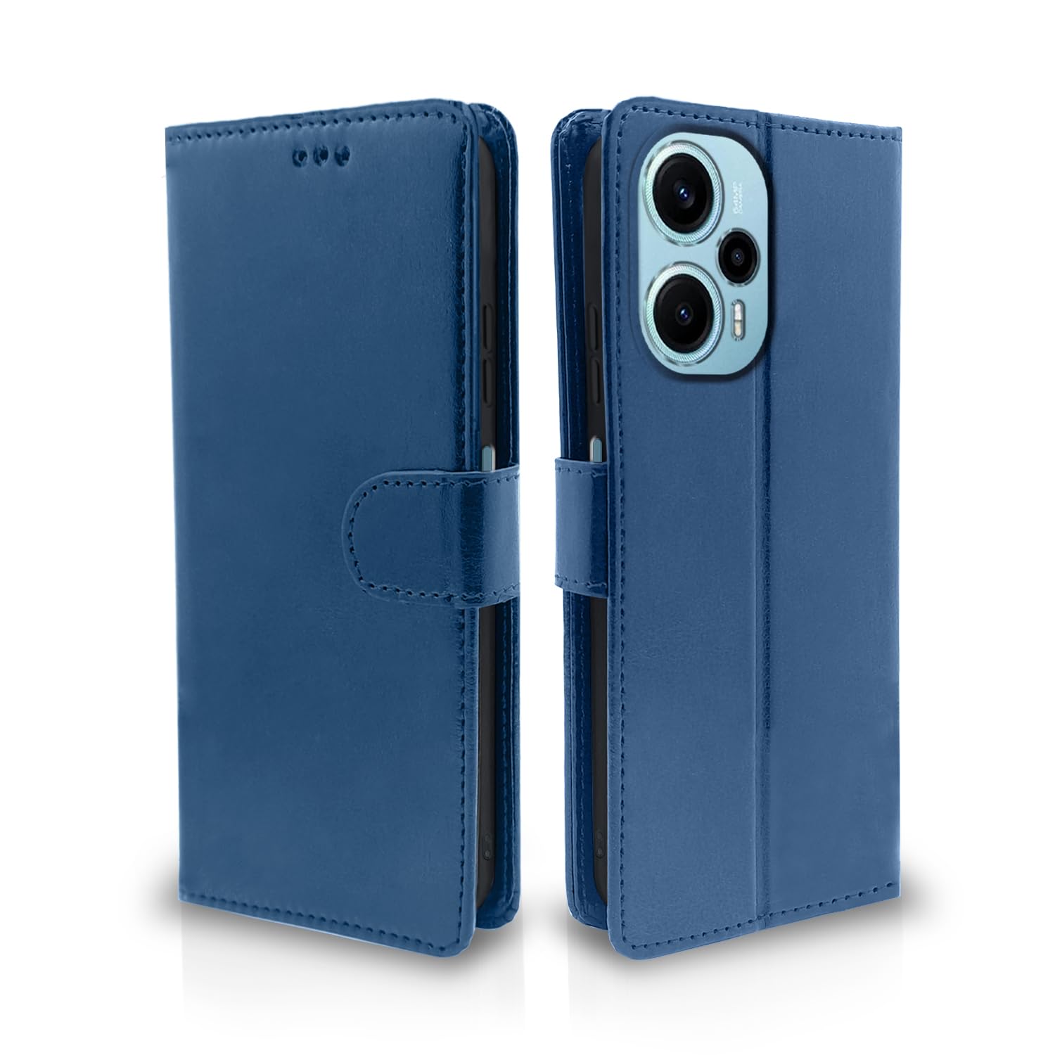 Pikkme Poco F5 5G Flip Cover Leather Finish | Inside TPU with Card Pockets | Wallet Stand and Shock Proof | Complete Protection Flip Case (Blue) (B0CBBJPR8T) Amazon Price History, Amazon Price Tracker