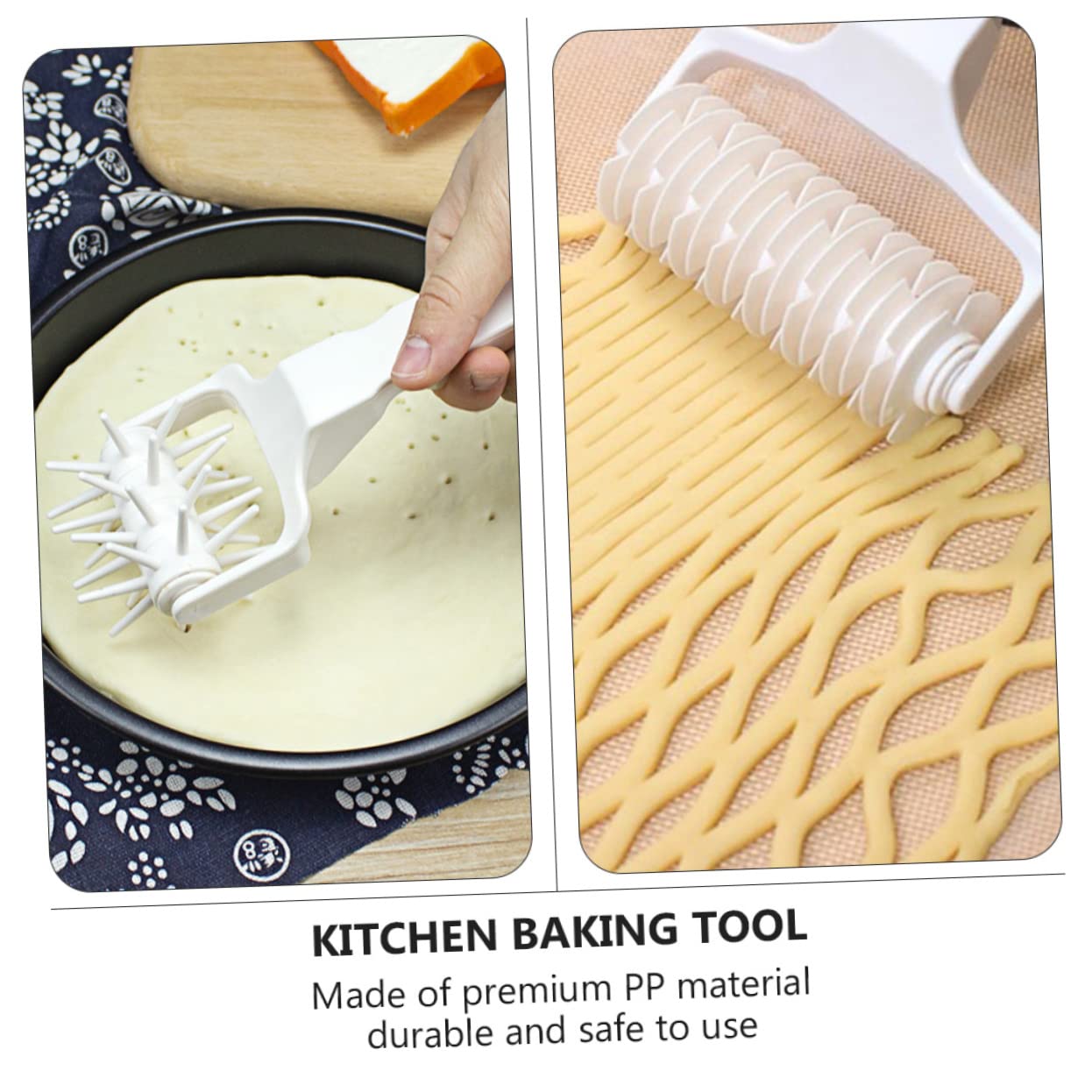 Cabilock 2 Juegos Rodillo De Pizza Estibador De Rodillos De Pastelería Perforador De Para Pizza Galletas Tuc Aguja De Pizza Herramienta Para De Pizza Páginas 2 Piezas * 2