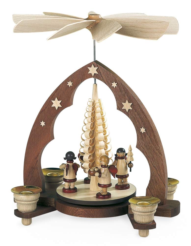 Pyramide de Noël anges Müller en bois pour illuminer vos soirées d'hiver au salon