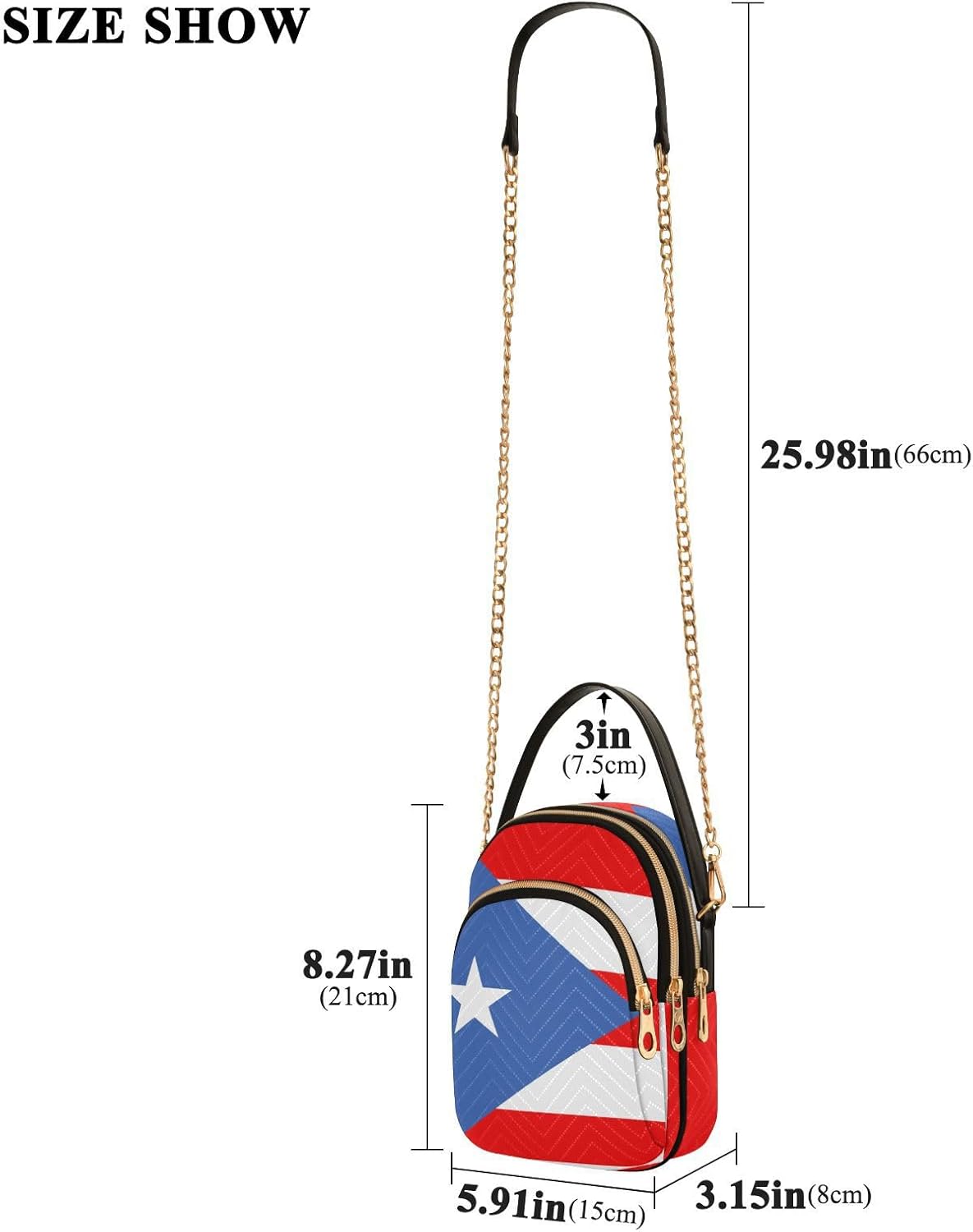 Patriot Flag Cell Phone Purse Crossbody Handbag Durable Shoulder Bag Sturdy Travel Pouch