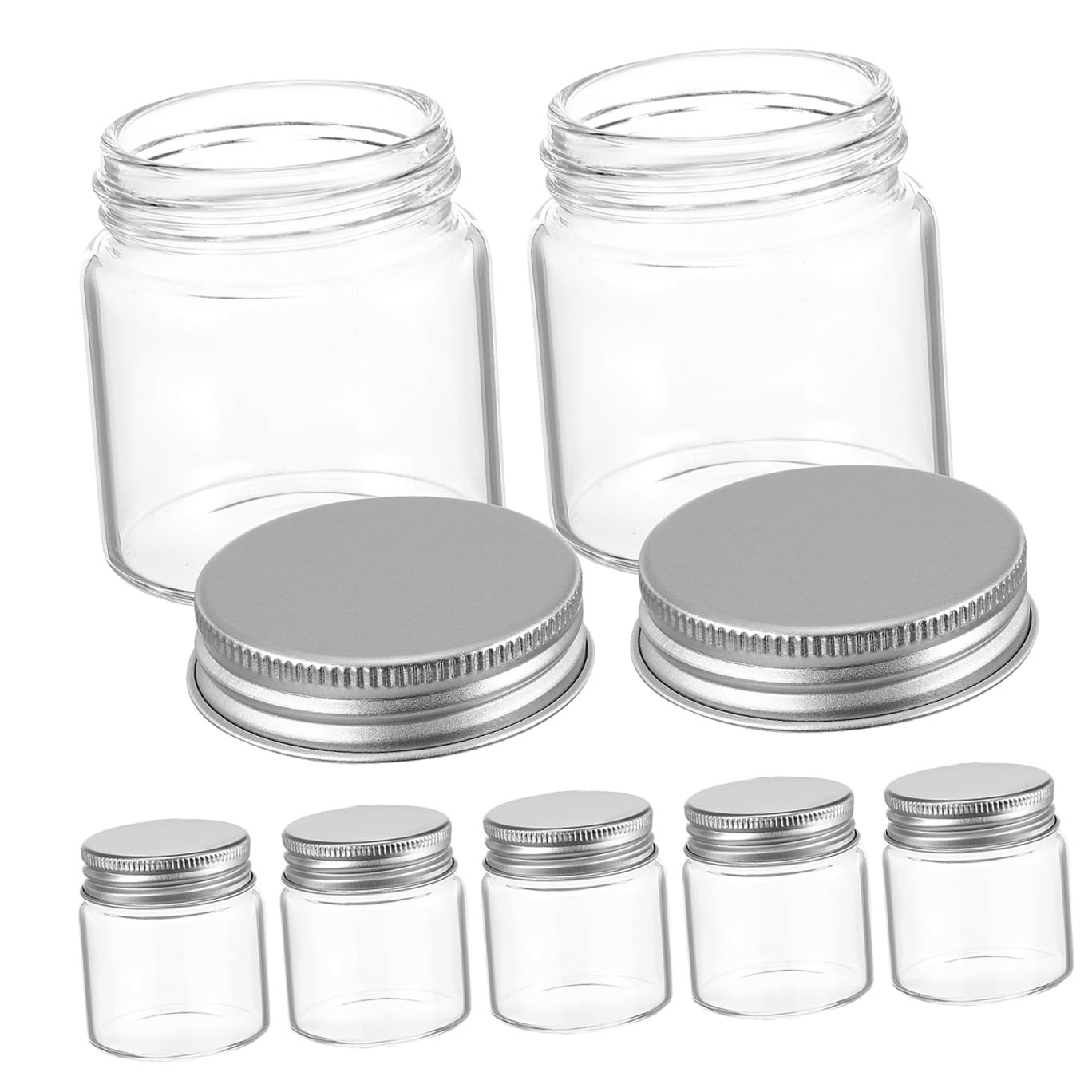 NUOBESTY Frasco de Vidrio Pequeño 50ml con Tapa, Lote de 20 Unidades