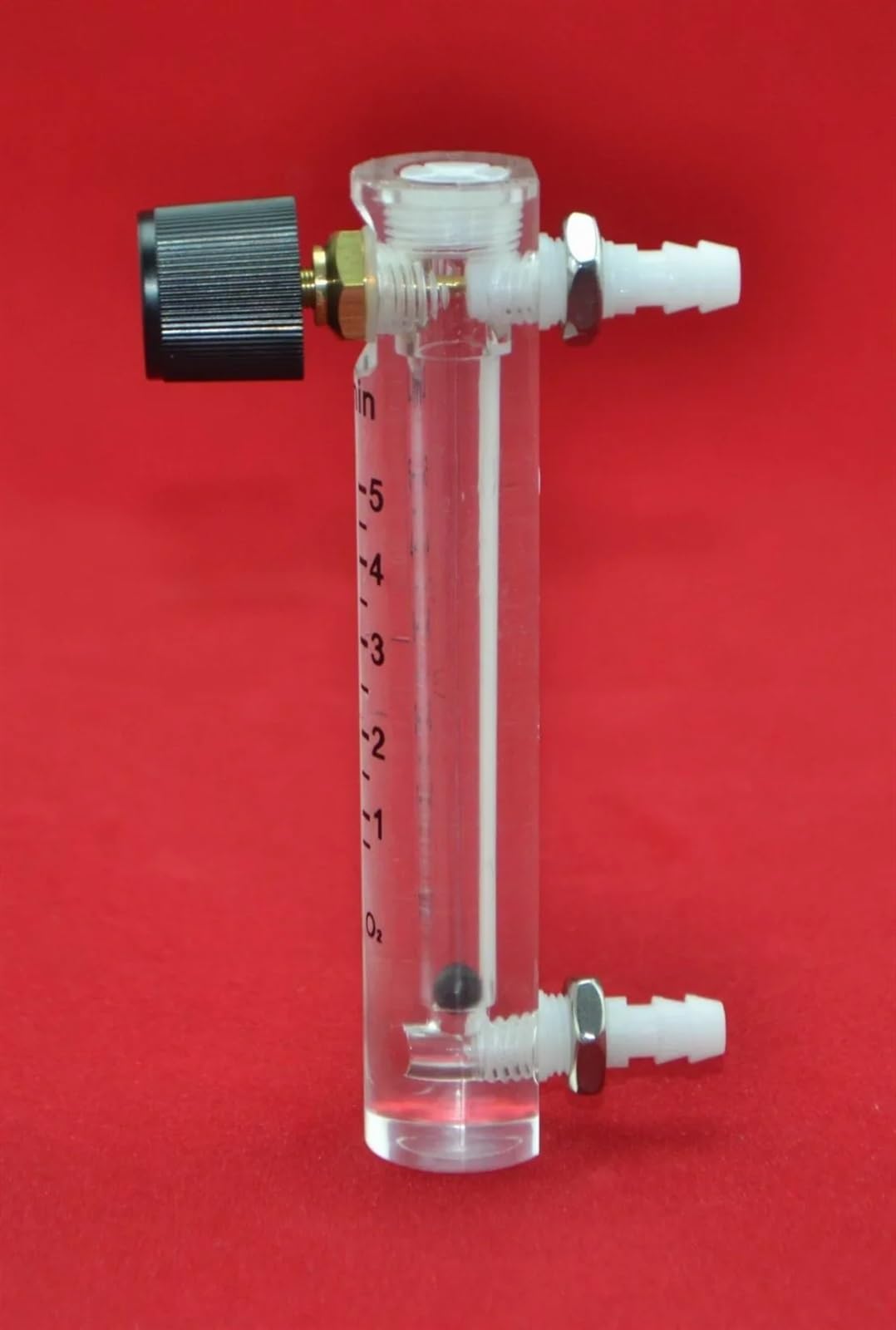 Caudalímetro de aire de plástico LZQ-3 0-5LPM con Control lve for conector de oxígeno, puede ajustar el flujo
