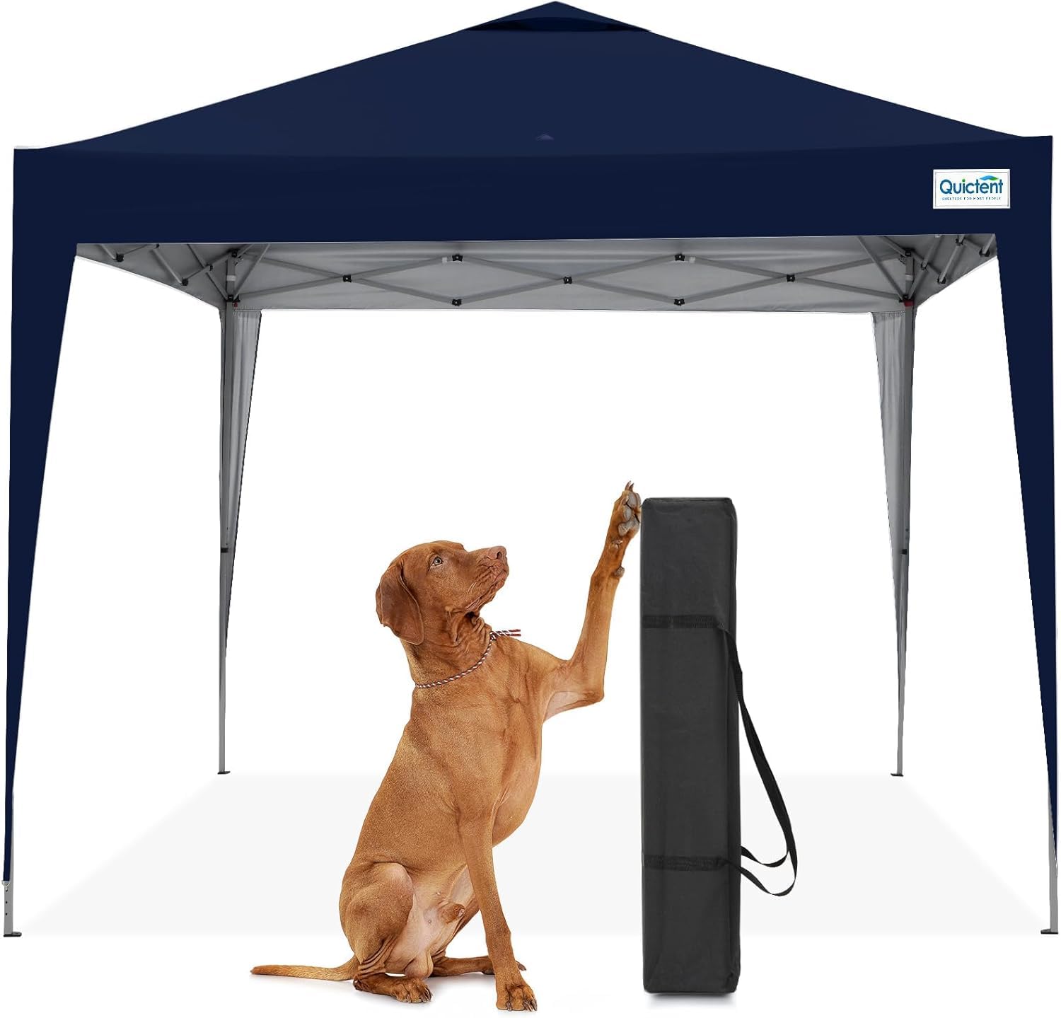 Quictent Pavillon 3x3m Wasserdicht Faltpavillon Stabil Winterfest, Pop-Up Klicksystem, UV-Schutz 50+, Gartenzelt, Partyzelt, Festzelt Blau