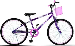 Bicicleta Infantil Forss Anny, Aro 24, Sem Marcha, Passeio, Com Cestinha
