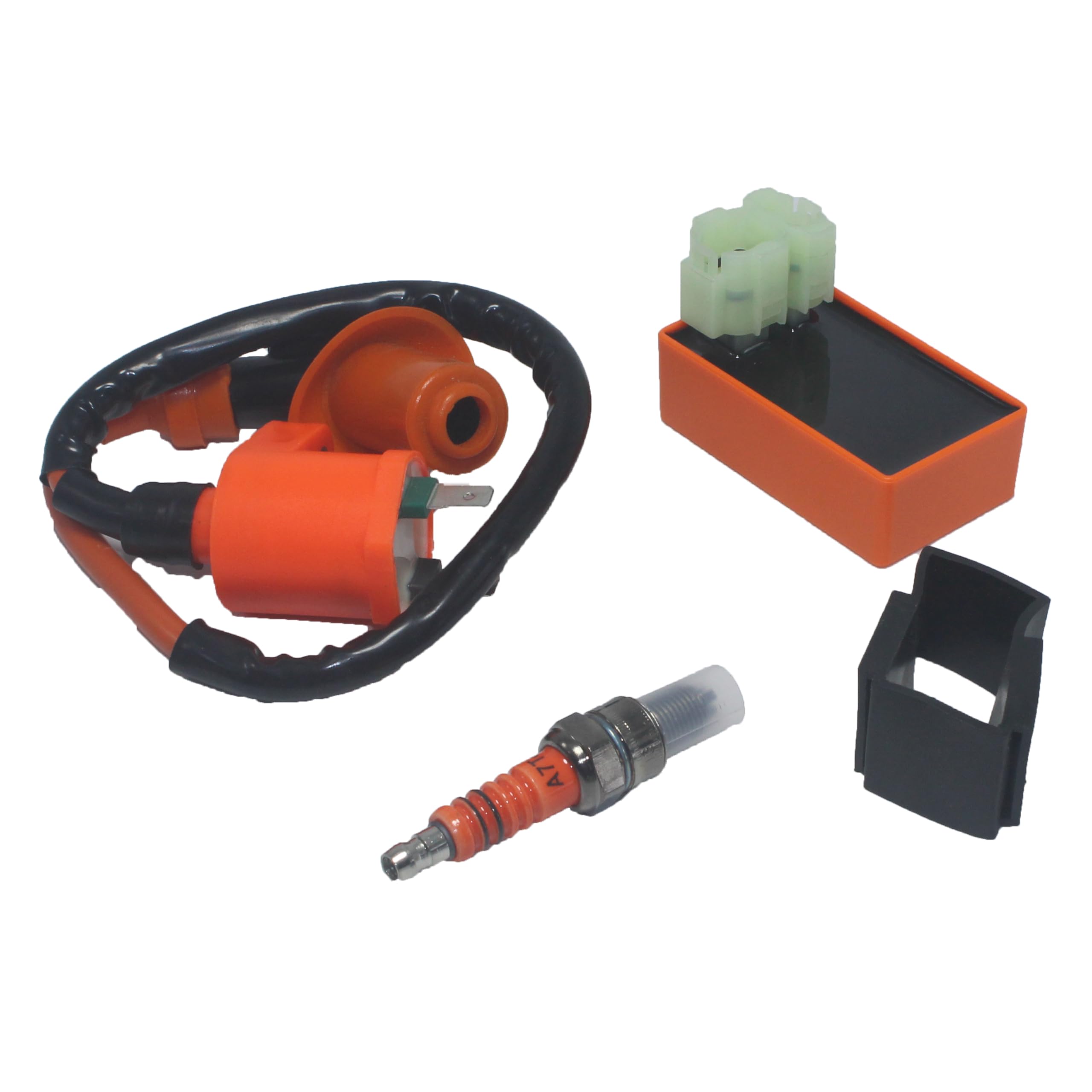 CDI Box and Ignition Coil and SPARK PLUG for GY6 50cc 150cc 125cc 150cc ATV cdi Moped Scooter TRX200 ATV