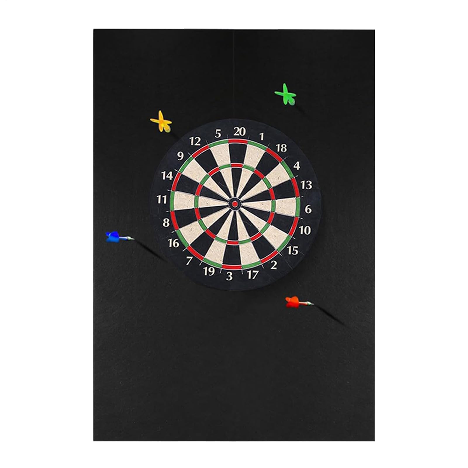 Dart Board Wall Protector, Easy Mount Felt Dartboard Surround & Cork Dart Board Backer, Removable Self-Adhesive Tiles For Standard Size Dartboards, Perfect For Adults Home Office & Garage (60/90cm)