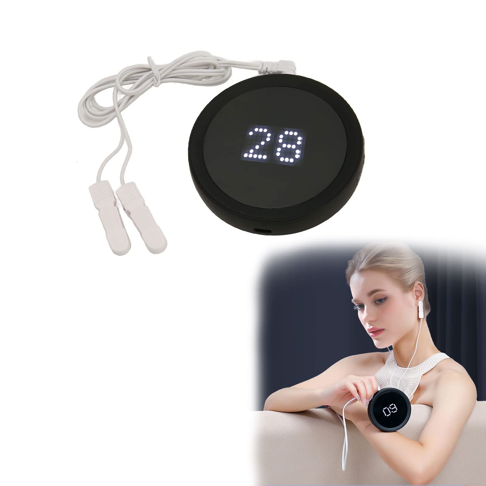 MOUSKEMOUSKE Sleep Aid Machine for Insomnia, Sleep Aid Device CES Insomnia Therapy Device Anxiolytic Depression Treatment Device with 3 Modes, for Improving Sleep, Anxiety Relief, Deep Relaxation