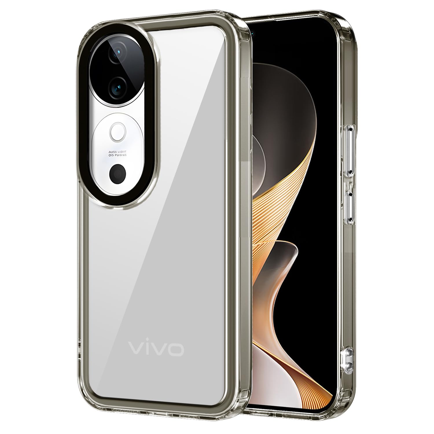 Kapa Warrior Acrylic Clear Back Cover for Vivo V40 (5G) | Slim Shockproof [Military Grade Protection] Hybrid Bumper Case (Grey Sides) (B0D9QSVMDM) Amazon Price History, Amazon Price Tracker