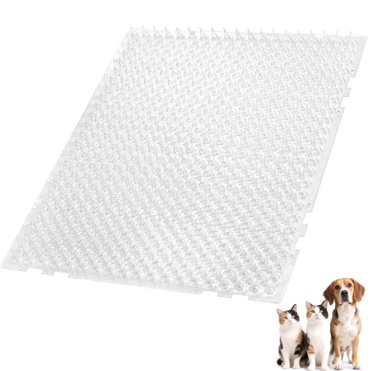 6 Pack Scat Mat for Cats - 16.53x13.3 Inch Humane Cat Deterrent with Dual-Spike Design (0.78” & 0.39” Spikes)