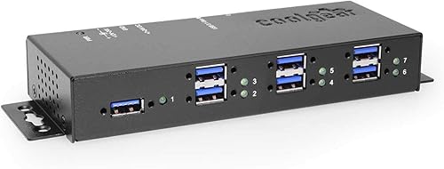 7 puertos USB 3.1 Gen1 Hub 15KV ESD protección contra sobretensiones con adaptador de corriente