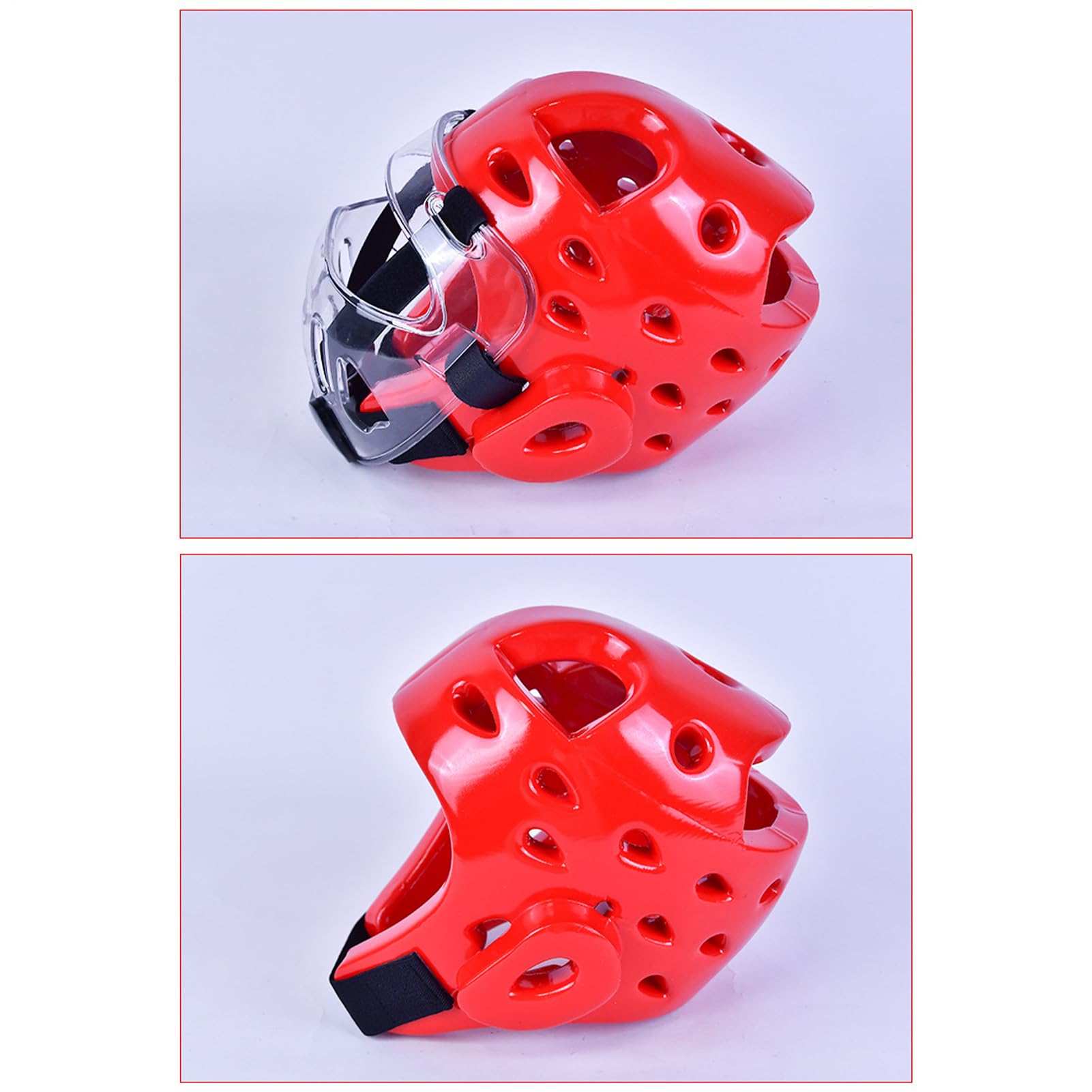 Boks Headgear, Kickboxing Helmet, Mma Face Protector, amortyzujące wstrząsy regulowane dopasowanie czarne średnie do treningu sparingowego sztuk walki, 1 sztuka
