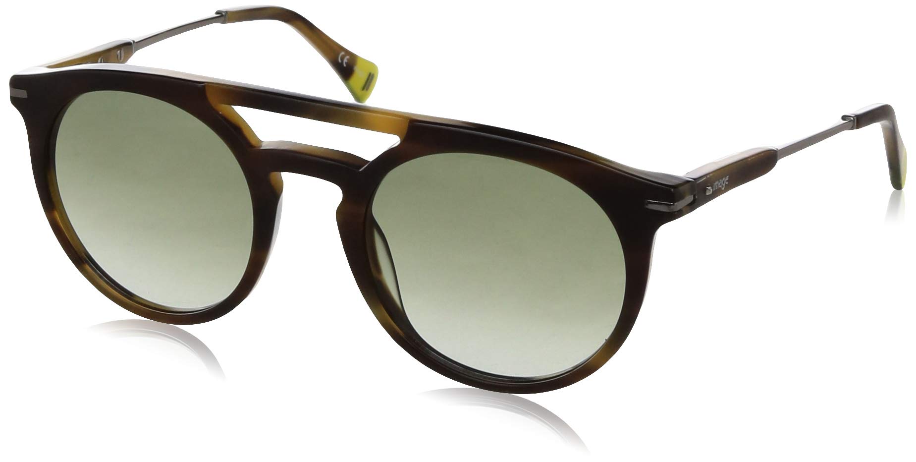 ImageGradient Round Men's Sunglasses - (IMS706C4PSG|49|Green Color Lens)