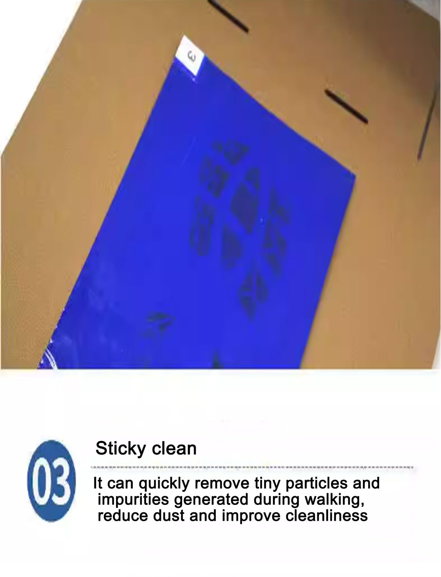 Klebematte für Reinräume, Labor, staubabsorbierende Gehwegmatte, 30 Blatt