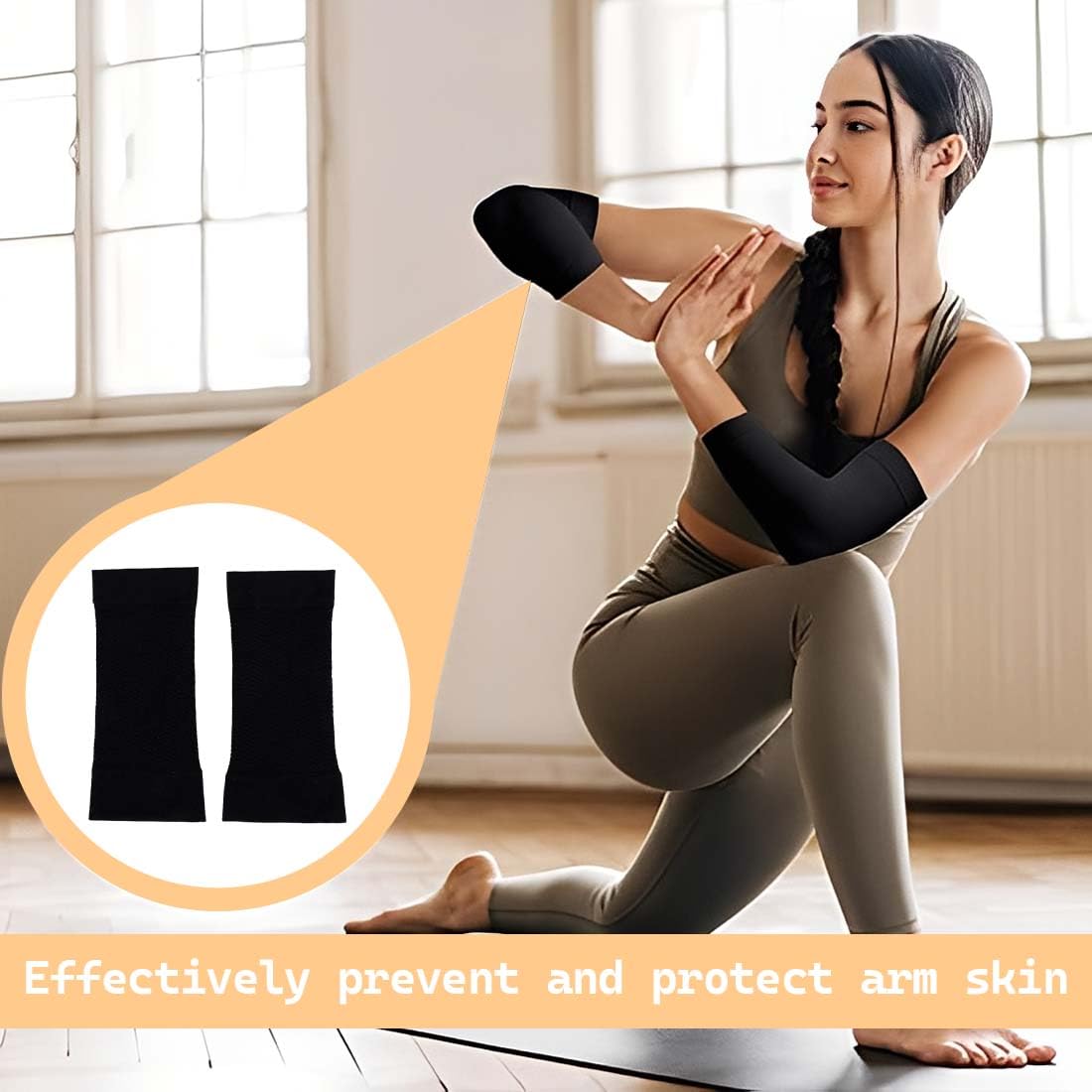 2 Paar Tattoo Abdeckung Unterarm Bandage,Tattoo Schutz Arm Oberarm Bandage atmungsaktive und antibakterielle, Mikrofaser-Armschutzmanschetten für Damen und Herren(Hautfarbe + Schwarz)