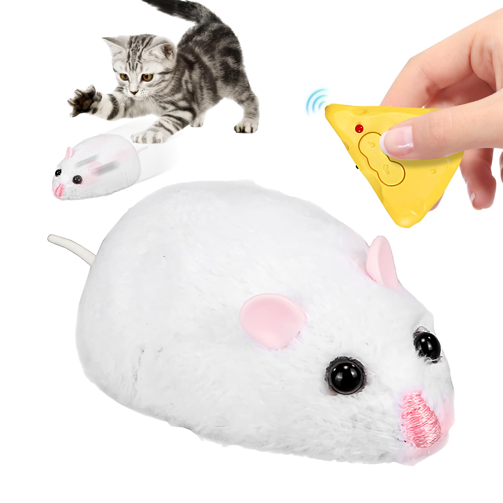 Ratones de para Gatos interactivos con control remoto inalámbrico para razas grandes y pequeñas