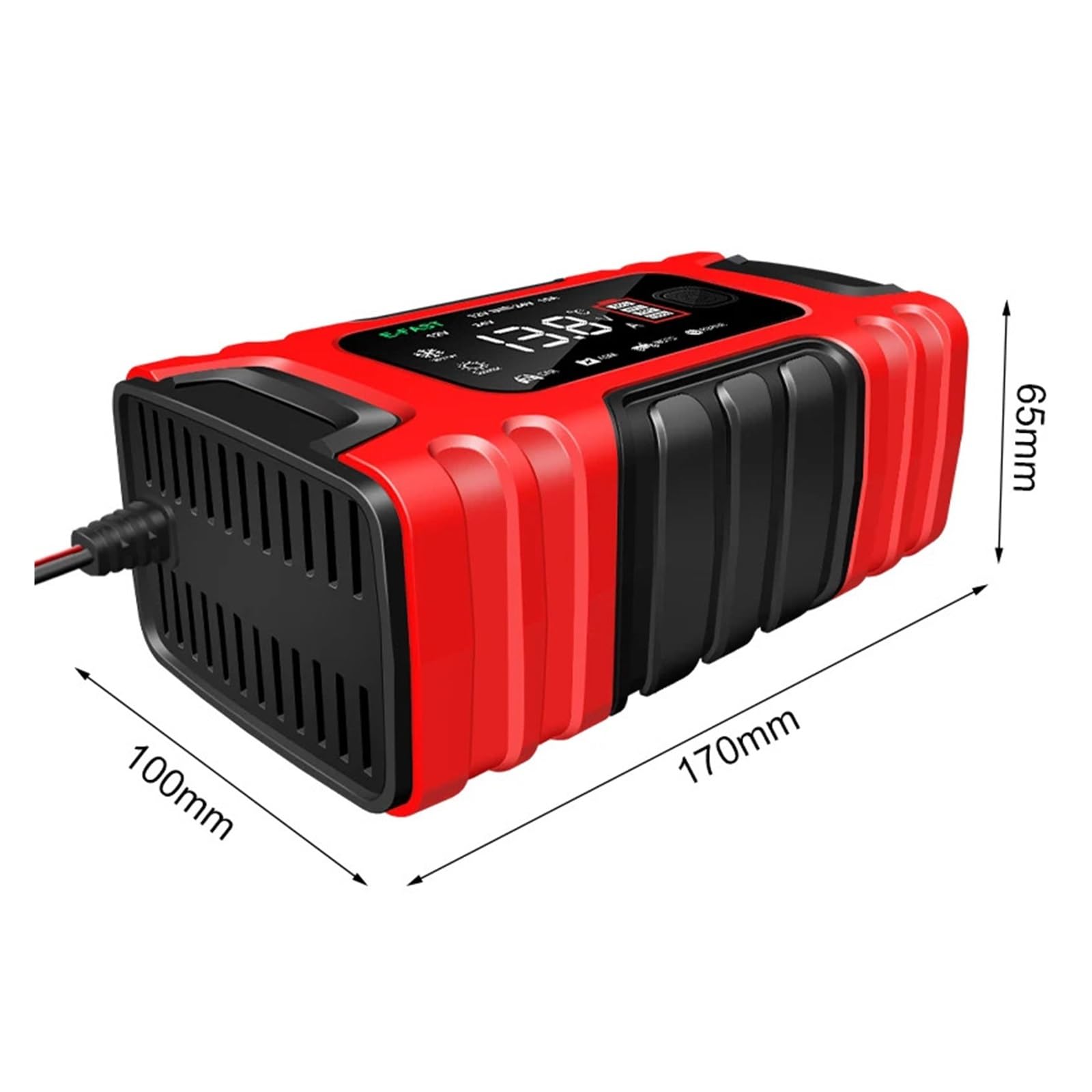 Ładowarka Samochodowa 12V 10A I 24V 5A Konserwacja Impulsów Wyświetlacz LCD Inteligentne Szybkie Ładowanie Samochodowa Motocyklowa Ładowarka Kwasowo-ołowiowa Szybkie I Wydajne łAdowanie(Yellow)
