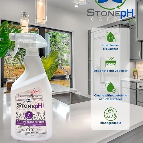 Miniatura 7 de STONE PH Limpiador de suelos neutro para cocina y hogar superficies de limpieza de cocina seguro naranja aerosol mármol granito cuarzo travertino no
